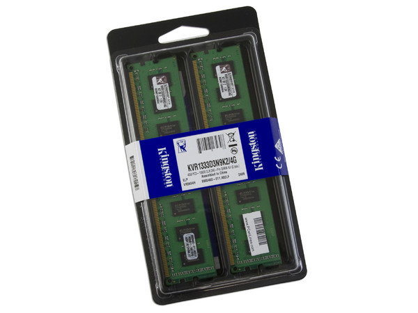 Memoria Kingston 4GB (2 x 2GB) DDR3 (1333 MHz - PC3-10600), Kit con dos piezas de 2GB