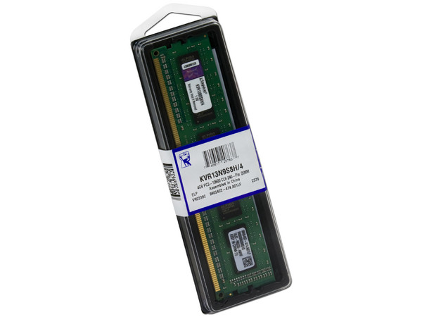 Memoria Kingston DDR3 PC3-10600 (1333MHz) CL9, 4 GB.