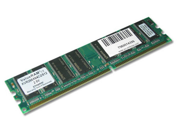 Memoria Kingston DDR DIMM PC2100 (266Mhz), 512MB, CL2