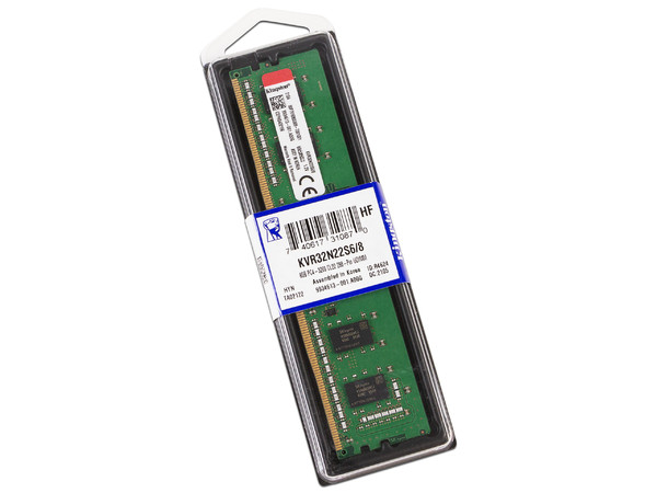 Memoria DIMM Kingston ValueRAM DDR4 PC4-25600 (3200MHz), CL22, 8GB.