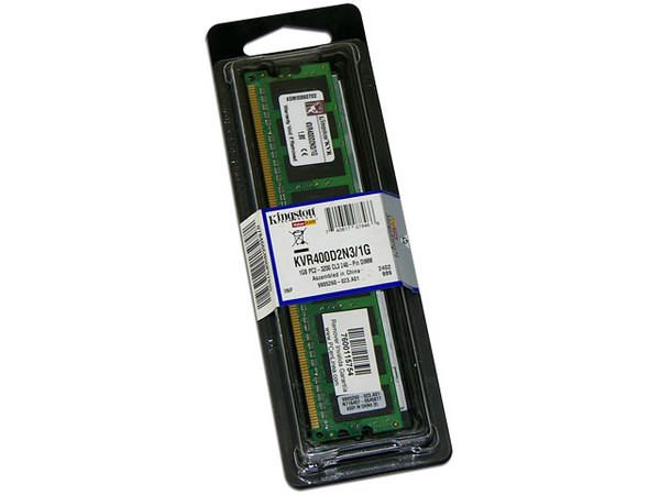 Memoria Kingston DDR2 DIMM (400MHz) PC2-3200, 1GB