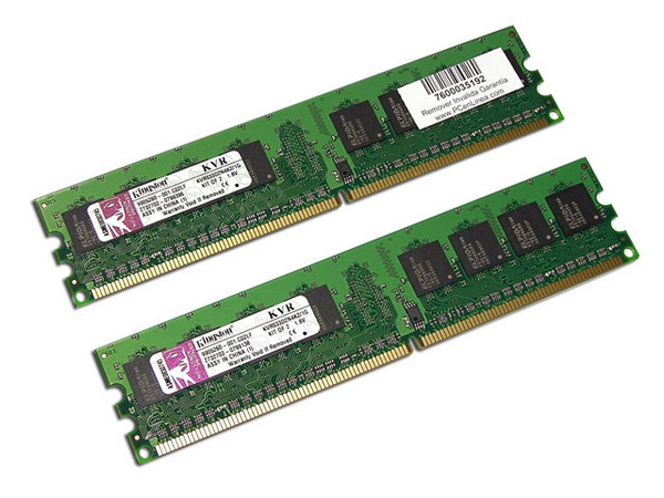 Memoria Kingston ValueRAM 1GB (2 x 512MB) DDR2 SDRAM (533Mhz - PC2-4200) Dual Channel, Kit con dos piezas de 512 MB