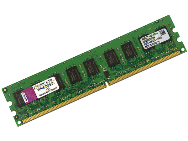 Memoria Kingston DDR2, PC2-5300 (667MHz), 2GB, CL5.
