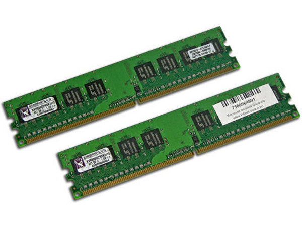 Memoria Kingston ValueRAM 1GB (2 x 512MB) DDR2 SDRAM (800Mhz - PC2-6400) Dual Channel, Kit con dos piezas de 512 MB