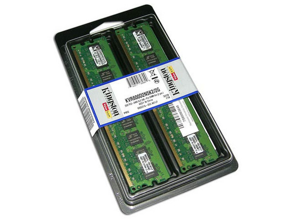 Memoria Kingston ValueRAM 2GB (2 x 1GB) DDR2 SDRAM (800Mhz - PC2-6400) Dual Channel, Kit con dos piezas de 1GB