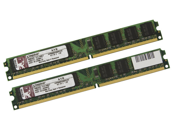 Memoria Kingston 4GB (2 x 2GB) DDR2 SDRAM (800MHz - PC2-6400) Dual Channel, Kit con dos piezas de 2GB