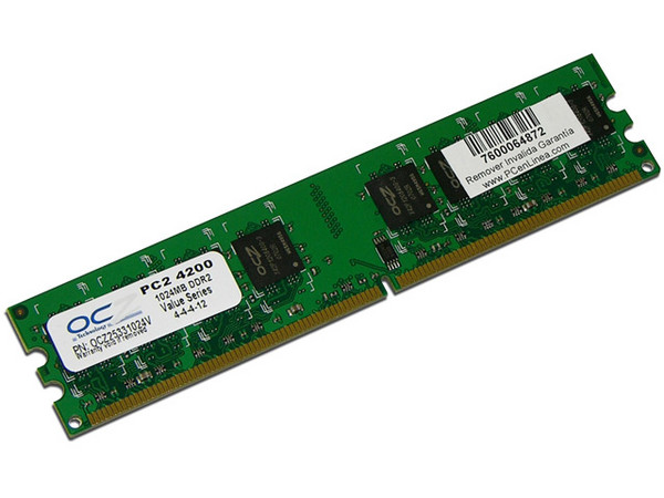 Memoria OCZ Value Series de 1GB, DDR2 533MHz (PC2 4200)
Timing: 4-4-4-12
Modelo: OCZ25331024V