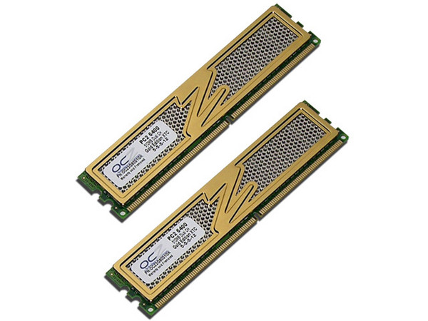 Memoria OCZ Gold Edition XTC de 1GB (2 x 512MB) DDR2 800 (PC2 6400)
Timing: 5-5-5-12
Modelo: OCZ2G8001GK