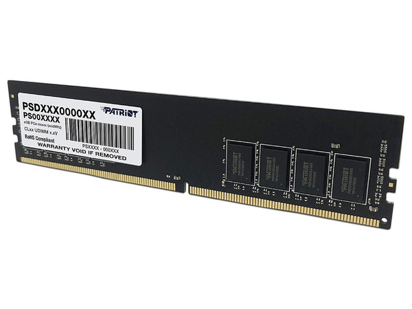 Memoria DIMM Patriot Signature DDR4 PC4-19200 (2400MHz), CL17, 8GB. Color Negro.