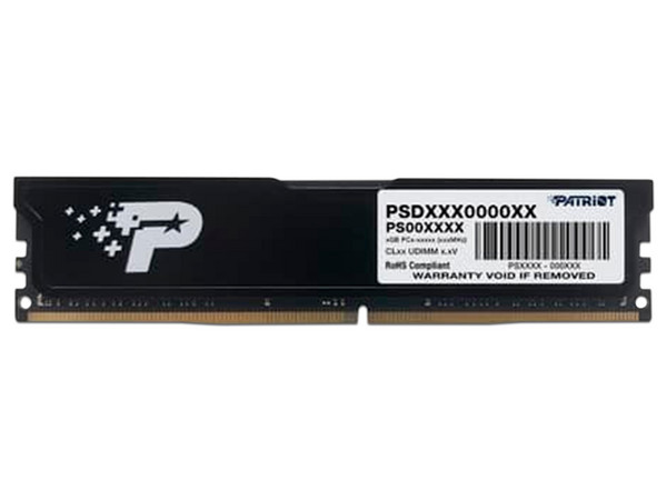 Memoria DIMM Patriot Signature DDR4 PC4-25600 (3200MHz), CL22, 8GB. Color Negro.