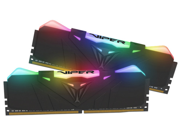 Kit de Memorias DIMM Patriot Viper RGB PC4-28800 (3600MHz), CL18, 16GB (2x8GB). Color Negro.