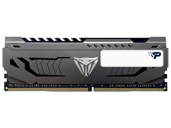 Memoria DIMM Patriot Viper Steel DDR4, PC4-25600 (3200MHz), CL16, 8 GB. Color Gris.