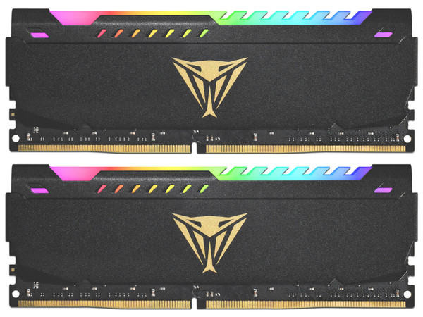 Kit de Memorias DIMM Patriot Viper Steel RGB, DDR4 PC4-28800 (3600MHz), CL20, 16GB (2 x 8GB).