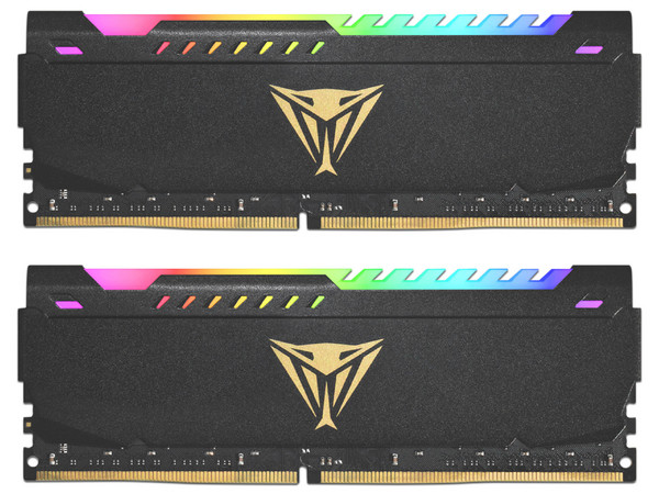 Memoria Patriot Viper Steel RGB, DDR4  (3600MHz), CL18, 16GB (2 x 8GB), Color Negro.