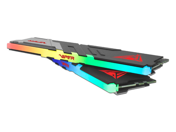 Kit de Memorias DIMM Patriot Viper Venom RGB, DDR5 PC5-44800 (5600MHz), CL 40, 64GB (2 x 32GB). Color Negro.