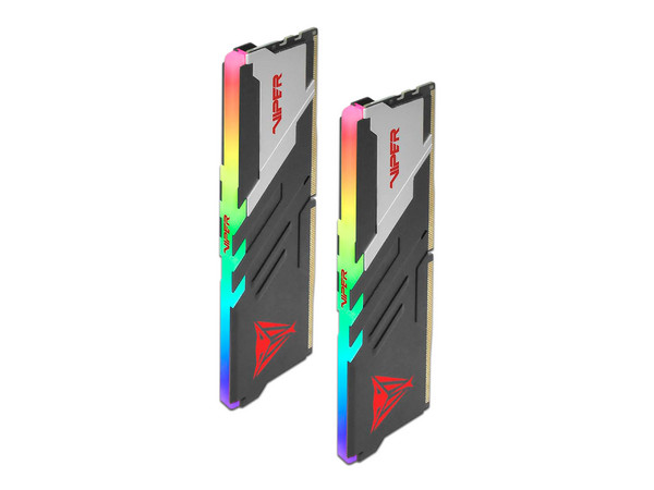 Kit de Memorias DIMM Patriot Viper Venom RGB, DDR5 PC5-44800 (5600MHz), CL 40, 64GB (2 x 32GB). Color Negro.