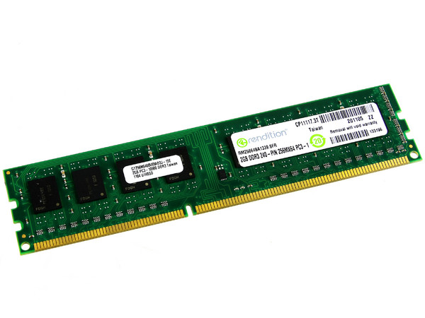 Memoria OEM Rendition DDR3, PC3-10600 (1333MHz), 2GB