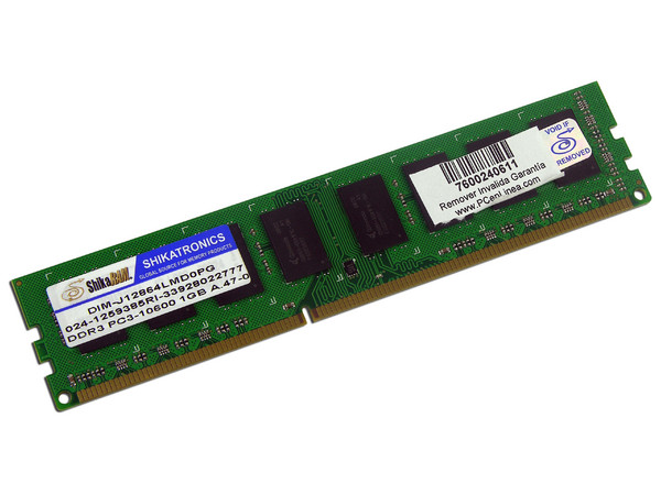 Memoria Shika DDR3, PC3-10600 (1333MHz), 1GB