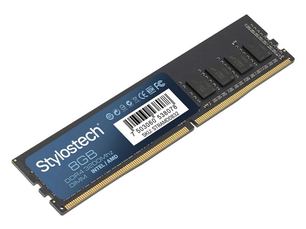 Memoria DIMM Stylos STRAMD0832, DDR4 PC4-25600 (3200MHz), CL16, 8GB.