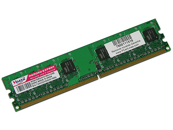 Memoria VDATA DDR2, PC2-6400 (800Mhz), 512MB