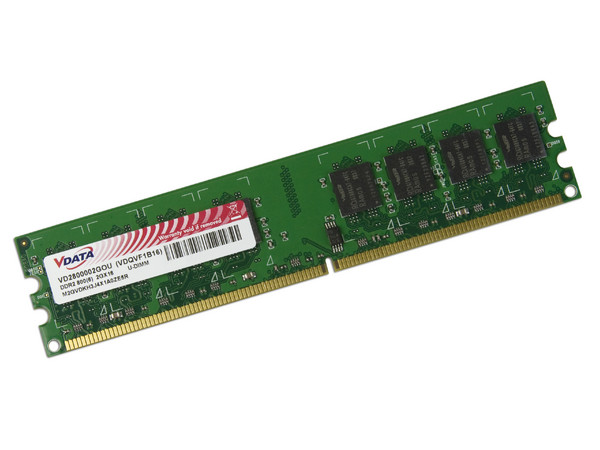 Memoria VDATA DDR2, PC2-6400 (800Mhz), 2GB