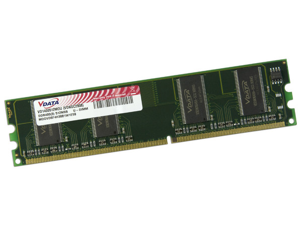 Memoria VDATA DDR DIMM PC3200 (400MHz), 512MB