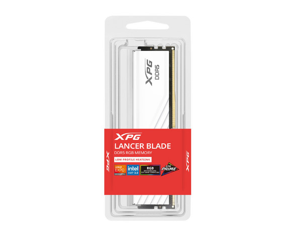 Memoria DIMM XPG Lancer Blade DDR5, DDR5 PC5-44800 (5600MHz), 8GB. Color Blanco.
