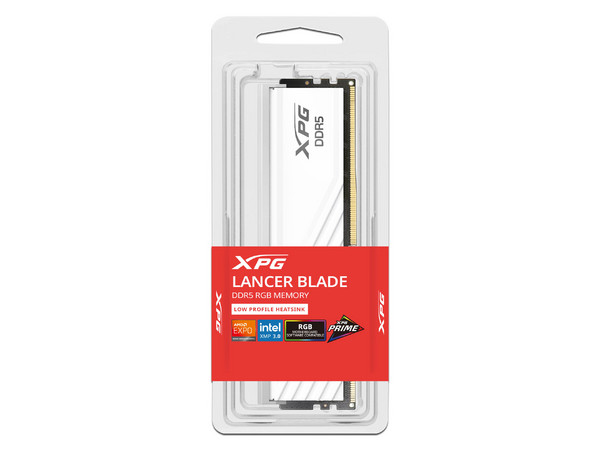 Memoria DIMM XPG Lancer Blade RGB, DDR5 PC5-48000 (6000MHz), CL36, 24GB. Color Blanco.