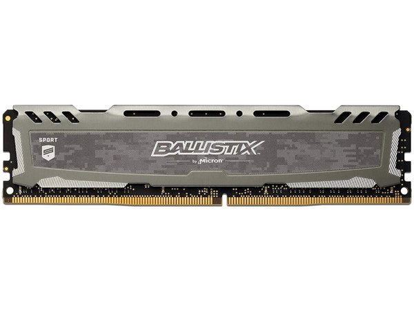 Memoria Crucial Ballistix Sport LT Gray UDIMM DDR4 PC4-21300 (2666MHz), 4 GB. CL16.