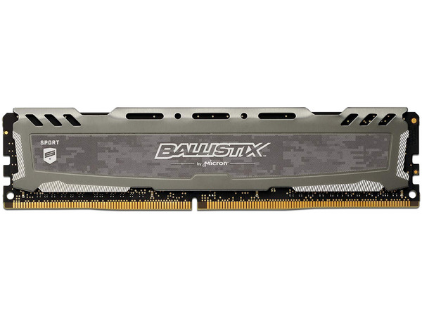 Memoria Crucial Ballistix Sport LT DDR4 PC4-21300 (2666MHz), CL16, 8GB. Color Gris.