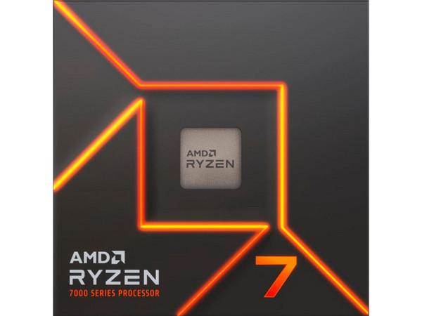 Procesador AMD Ryzen 7 7700 de Séptima Generación, 
3.8 GHz (hasta 5.3 GHz), 
Con Gráficos AMD Radeon Graphics y Con Disipador, 
Socket AM5, 
Caché 32MB, Octa-Core, 16 Hilos, 65W.