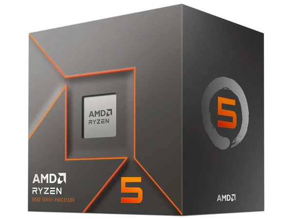 Procesador AMD Ryzen 5 8400F de Octava Generación, 
4.2 GHz (hasta 4.7 GHz), 
Sin Gráficos Integrados y Con Disipador, 
Socket AM5, 
Caché 16MB, Six-Core, 65W.