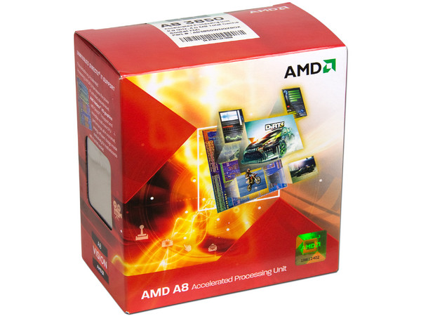 Procesador (APU) AMD A8-3850 a 2.9GHz con Gráficos Radeon HD 6550D, Caché 4MB, Socket FM1, Quad-Core, 100W.