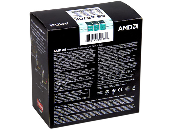  Procesador (APU) AMD A8-3870K Black Edition a 3.0GHz con Gráficos Radeon HD 6550D, Caché 4MB, Socket FM1, Quad-Core, 100W.