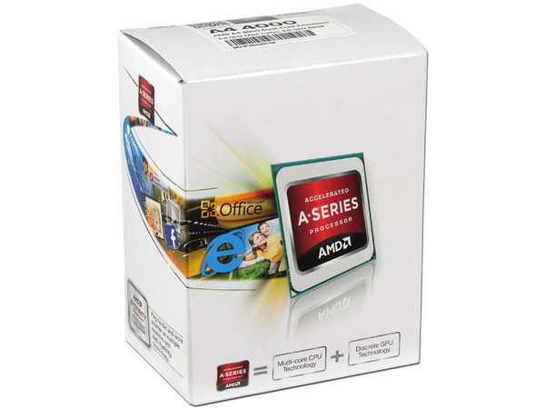 Procesador (APU) AMD A4-4000 a 3.0 GHz con Gráficos Radeon HD 7480D, Caché 1MB, Socket FM2, Dual-Core, 65W.