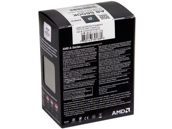 Procesador (APU) AMD A8-5600K Black Edition a 3.6 GHz con Gráficos Radeon HD 7560D, Caché 4MB, Socket FM2, Quad-Core, 100W.