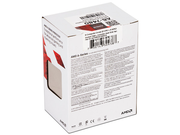 Procesador (APU) AMD A6 7480 a 3.8 GHz con Gráficos Radeon R5, Socket FM2+, Dual-Core, 65W.