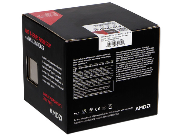 Procesador (APU) AMD A10-7890K Black Edition a 4.1 GHz con Gráficos Radeon R7, Socket FM2+, 12 Compute Cores (4 CPU + 8 GPU), 95W.