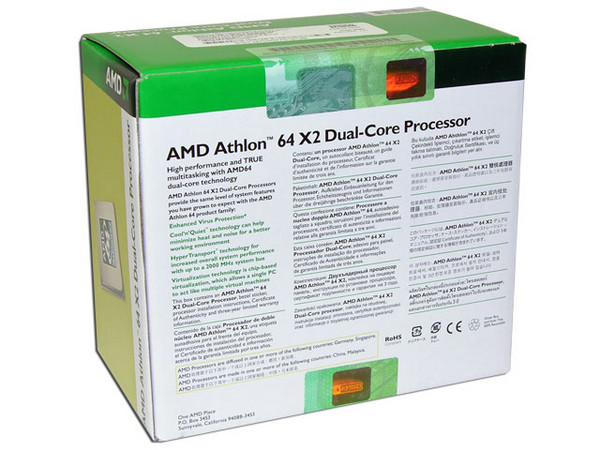 Procesador AMD Athlon 64 X2 4000+, Dual Core a 2.1GHz, Cache L2 2x512KB, Socket AM2, En caja.