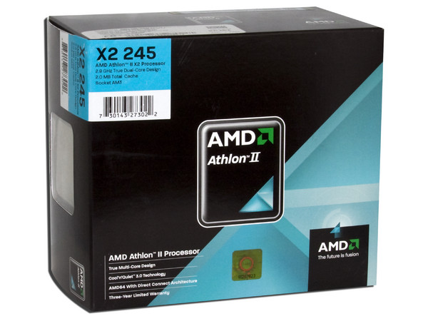 Procesador AMD Athlon II X2 245, 2.9GHz, Cache L2 2x1MB, Socket AM3, Dual Core, 65W.
