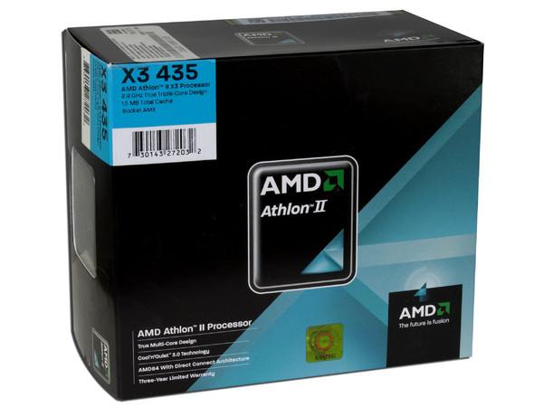 Procesador AMD Athlon II X3 435, 2.9GHz, Cache 1.5MB, Socket AM3, Triple Core, 95W.