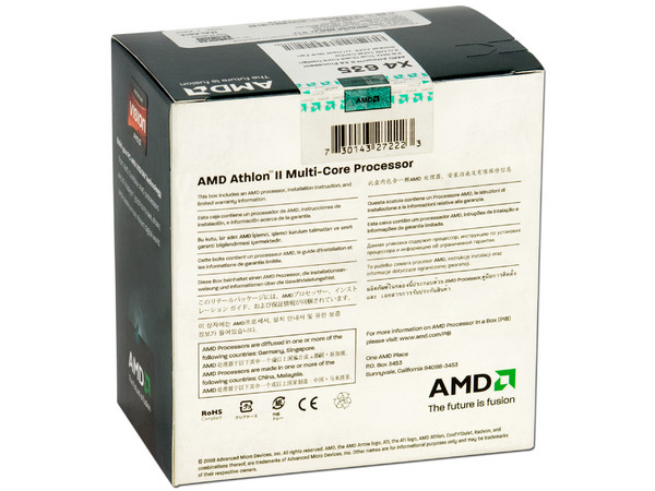 Procesador AMD Athlon II X4 635, 2.9GHz, Cache L2 4x512KB, Socket AM3, Quad-Core, 95W.