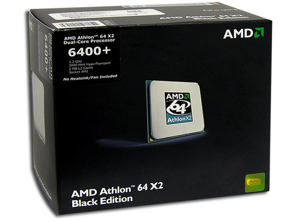 Procesador AMD Athlon 64 X2 6400+ Black Edition a 3.2GHz, Cache L2 2x1MB, HT 2000MHz, Socket AM2. (No incluye disipador/ventilador)