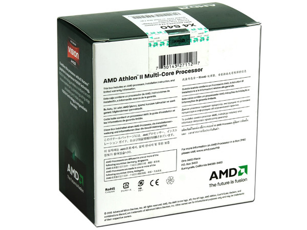 Procesador AMD  Athlon II X4 640, 3.0GHz, Caché L2 4x512KB, Socket AM3, Quad-Core, 95W.