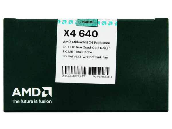 Procesador AMD  Athlon II X4 640, 3.0GHz, Caché L2 4x512KB, Socket AM3, Quad-Core, 95W.