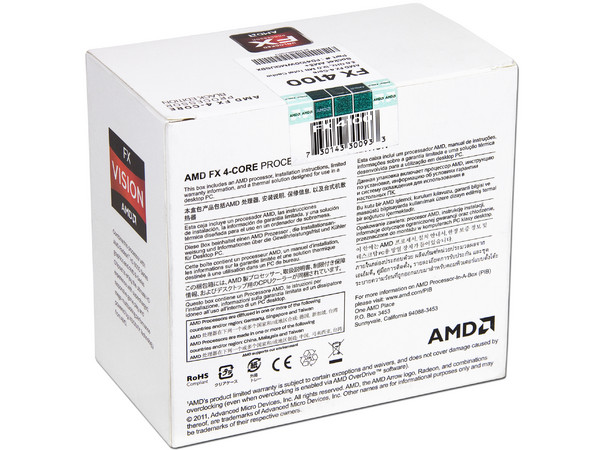 Procesador AMD FX-4100 Black Edition, 3.6GHz, Cache 12MB, Socket AM3+, Quad-Core, 95W.