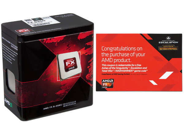 Procesador AMD FX-8350 Black Edition, 4.0 GHz, Socket AM3+, Eight-Core, 125W. Incluye dos juegos descargables Total War: Warhammer y Ashes of the Singularity: Escalation.