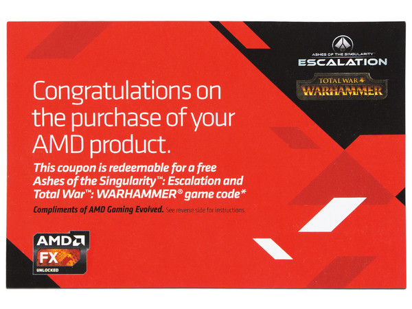 Procesador AMD FX-8350 Black Edition, 4.0 GHz, Socket AM3+, Eight-Core, 125W. Incluye dos juegos descargables Total War: Warhammer y Ashes of the Singularity: Escalation.