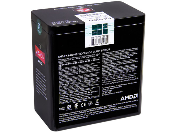 Procesador AMD FX-8150 Black Edition, 3.6GHz, Socket AM3+, Eight-Core, 125W.