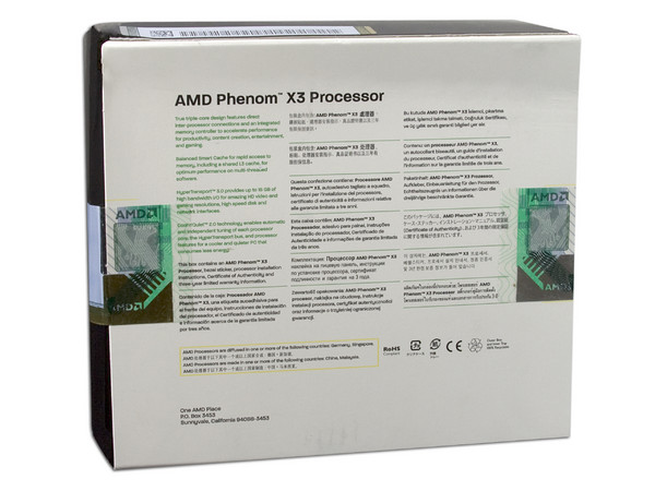 Procesador AMD Phenom X3 8650, 2.3GHz, Cache L2 3x512KB, L3 2MB Socket AM2+, Tres Núcleos.